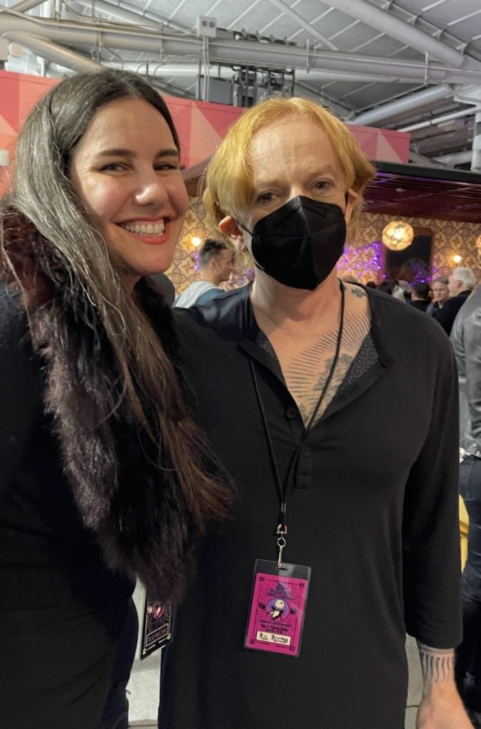 Jackman with Danny Elfman at the 2021 Halloween performance of Nightmare Before Christmas. 