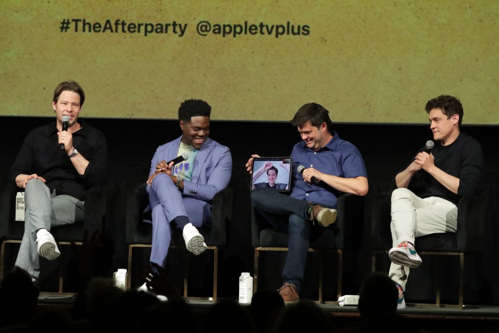 Ike Barinholtz, Sam Richardson, Writer/Director/Exec. Director Christopher Miller and Writer/Exec. Producer Phil Lord attend the THE AFTERPARTY FYC Emmy screening and Q&A at The Hollywood Legion. 