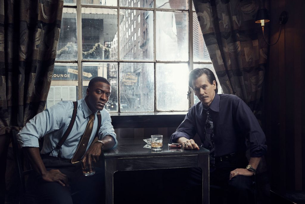 Aldis Hodge as Decourcy Ward and Kevin Bacon as Jackie Rohr in CITY ON A HILL