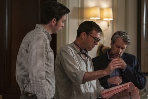 Mark Mylod with Nicholas Braun and Alan Ruck on HBO's SUCCESSION